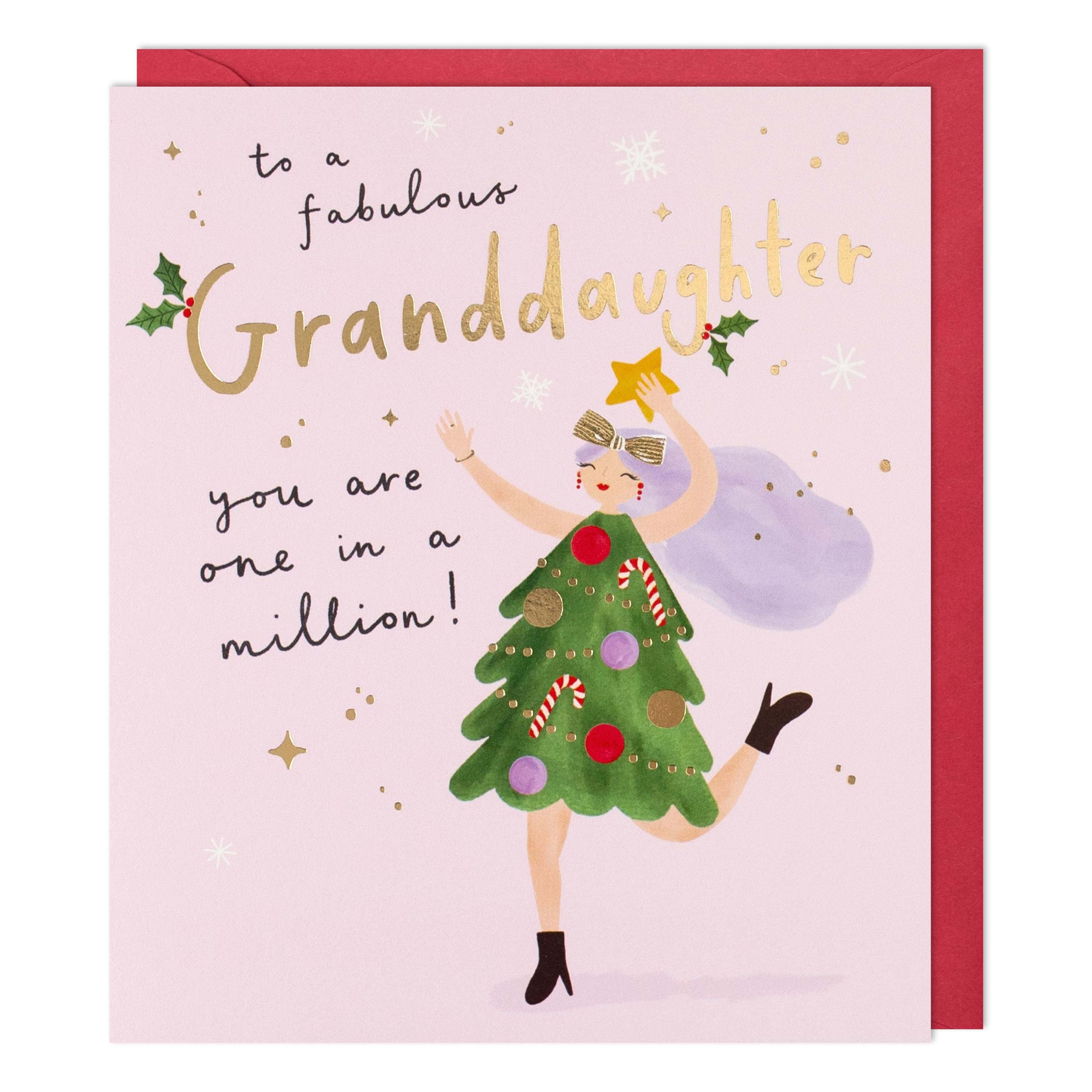 One In A Million Granddaughter Christmas Card