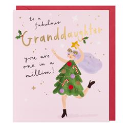One In A Million Granddaughter Christmas Card