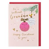 Baubles Grandma Christmas Card