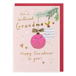Baubles Grandma Christmas Card