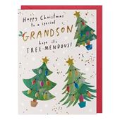 Tree-mendous Grandson Christmas Card