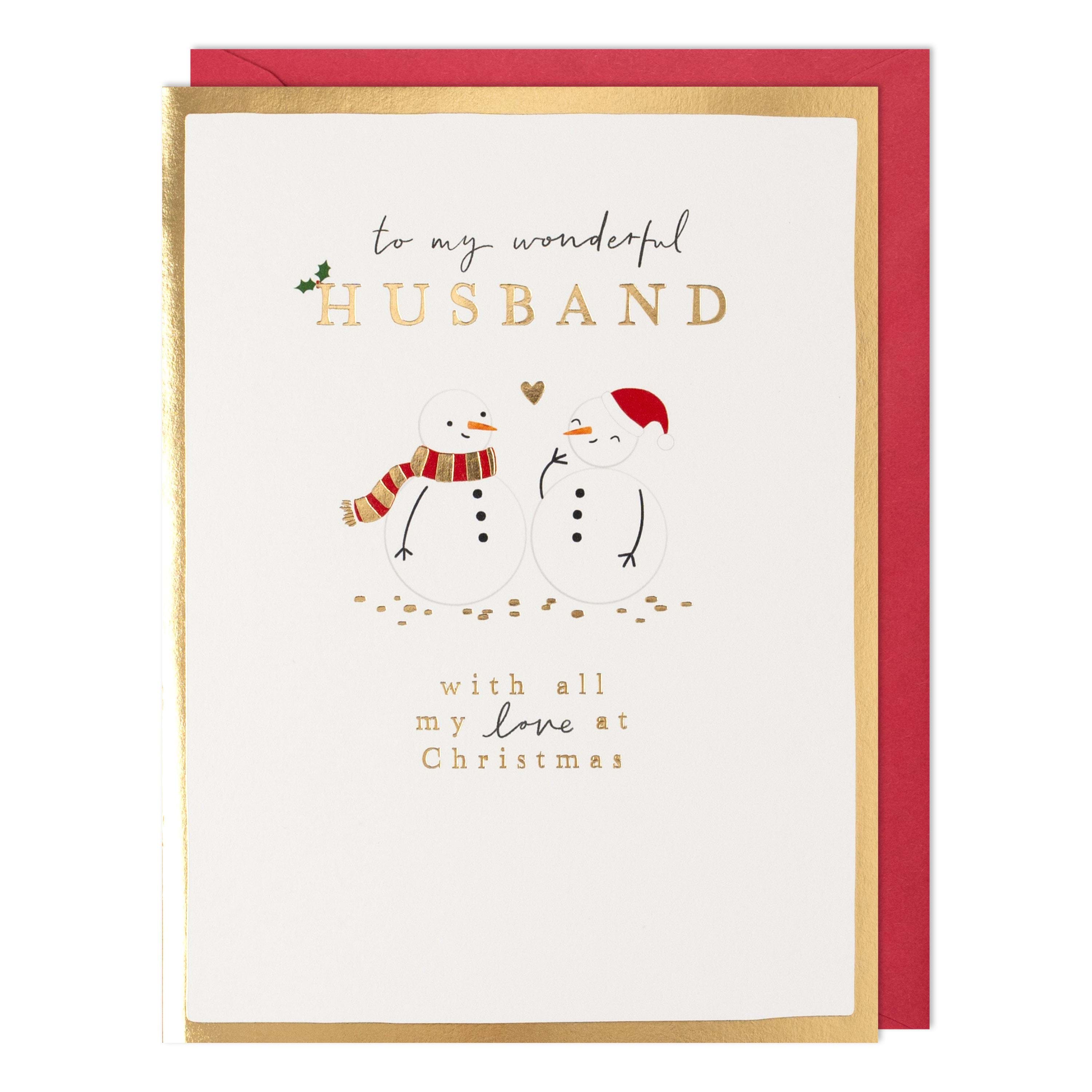 Snowmen Husband Christmas Card