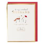 Snowmen Husband Christmas Card