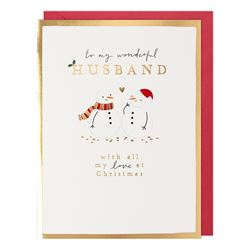 Snowmen Husband Christmas Card