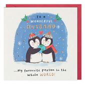 Penguins Husband Christmas Card