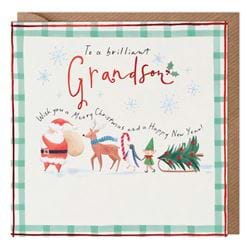Brilliant Grandson Christmas Card
