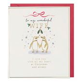 Penguins Wife Christmas Card
