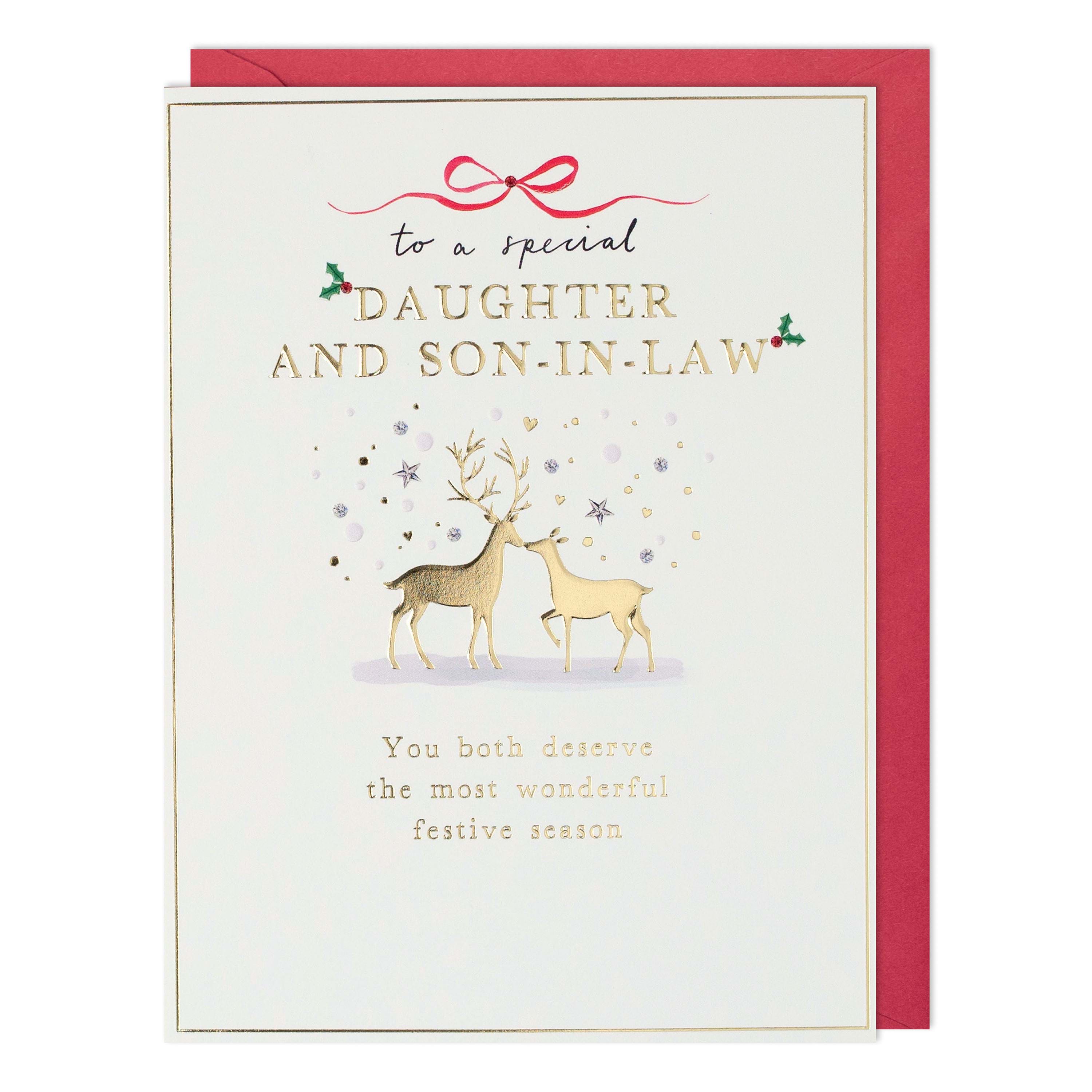Deer Daughter & Son-in-law Christmas Card