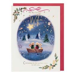 Bunnies Wife Christmas Card