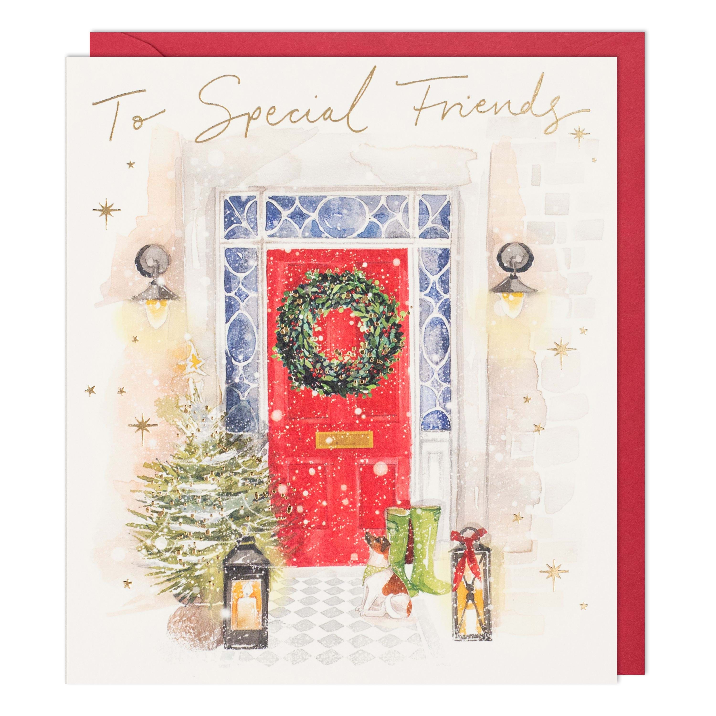 Festive Door Special Friends Christmas Card