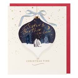 Bauble Sister & Brother-in-law Christmas Card
