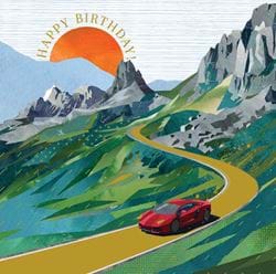 Mountain Drive Birthday Card