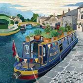 Narrowboat Birthday Card