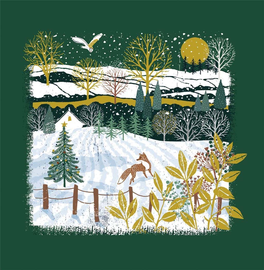 Fox In Snow Christmas Card