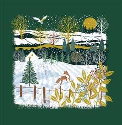 Fox In Snow Christmas Card