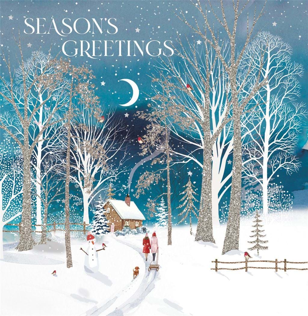 Snowy Walk Christmas Card