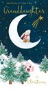 Rabbit Moon Granddaughter Christmas Card