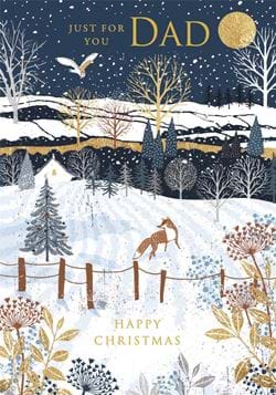 Fox in Snow Dad Christmas Card