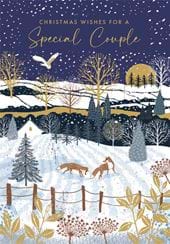 Snowy Countryside Special Couple Christmas Card