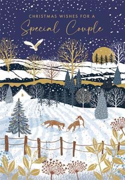 Snowy Countryside Special Couple Christmas Card
