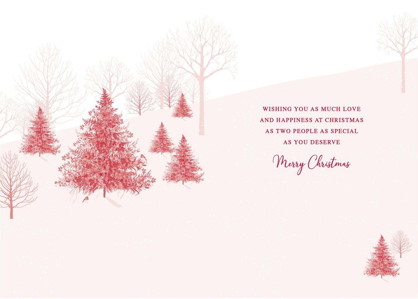 Floral Tree Son & Daughter-in-law Christmas Card