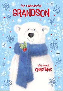 Polar Bear Grandson Christmas Card