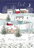 Snowy Village Dad Christmas Card