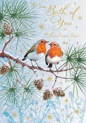 Robins Both Of You Christmas Card