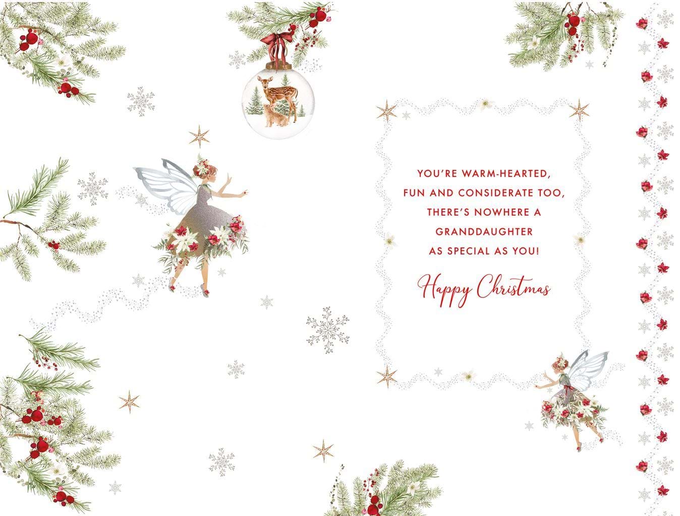 Fairy Granddaughter Christmas Card
