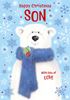 Polar Bear Son Christmas Card
