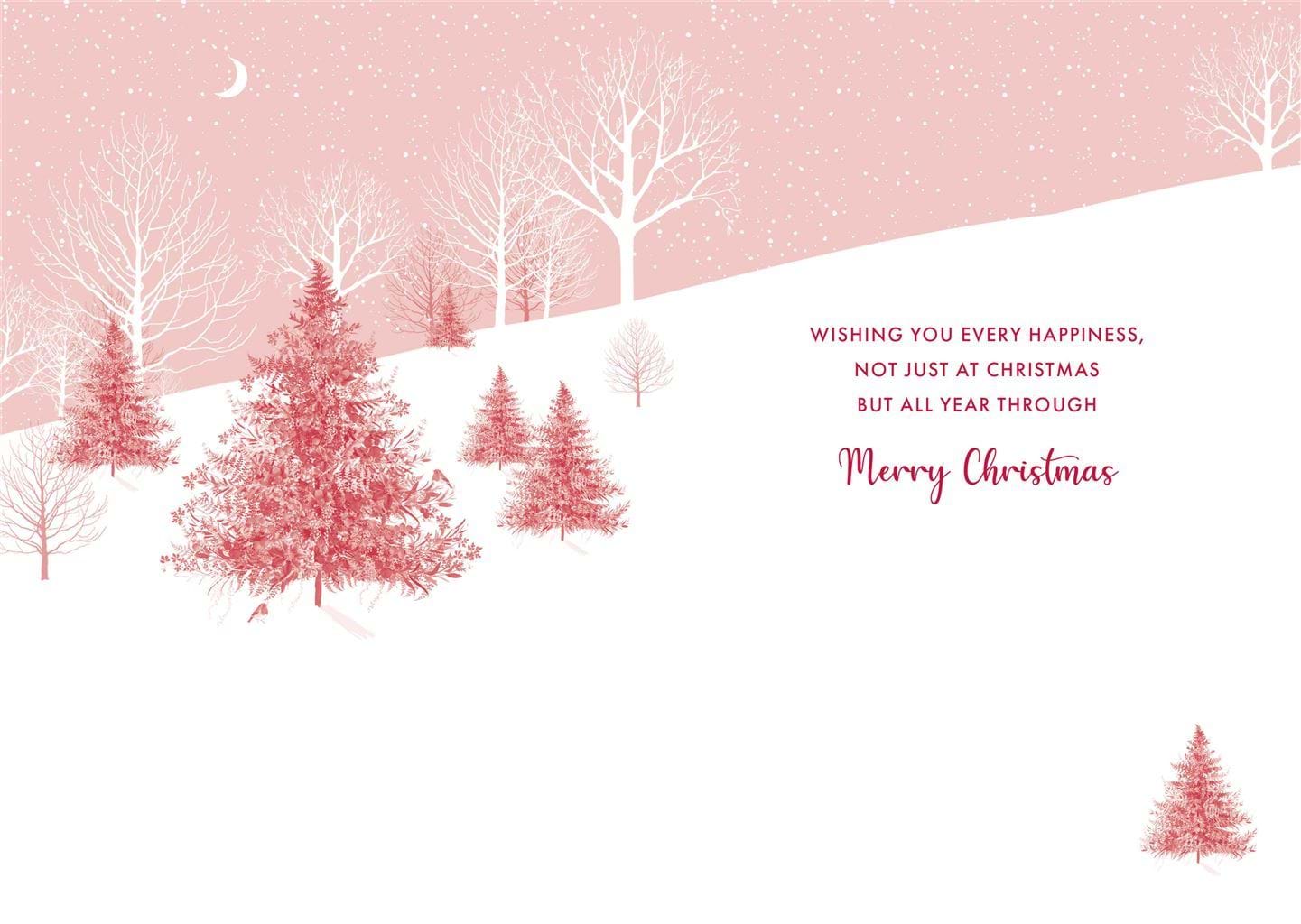 Floral Tree All The Family Christmas Card