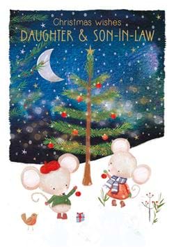 Little Mice Daughter & Son-in-law Christmas Card