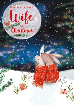 Bunnies Wife Christmas Card
