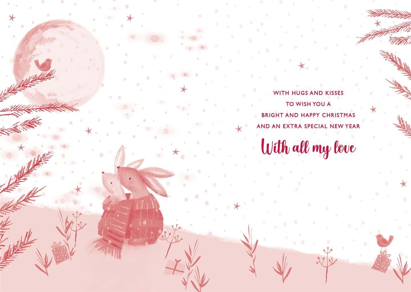 Bunnies Wife Christmas Card