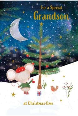 Mouse Special Grandson Christmas Card