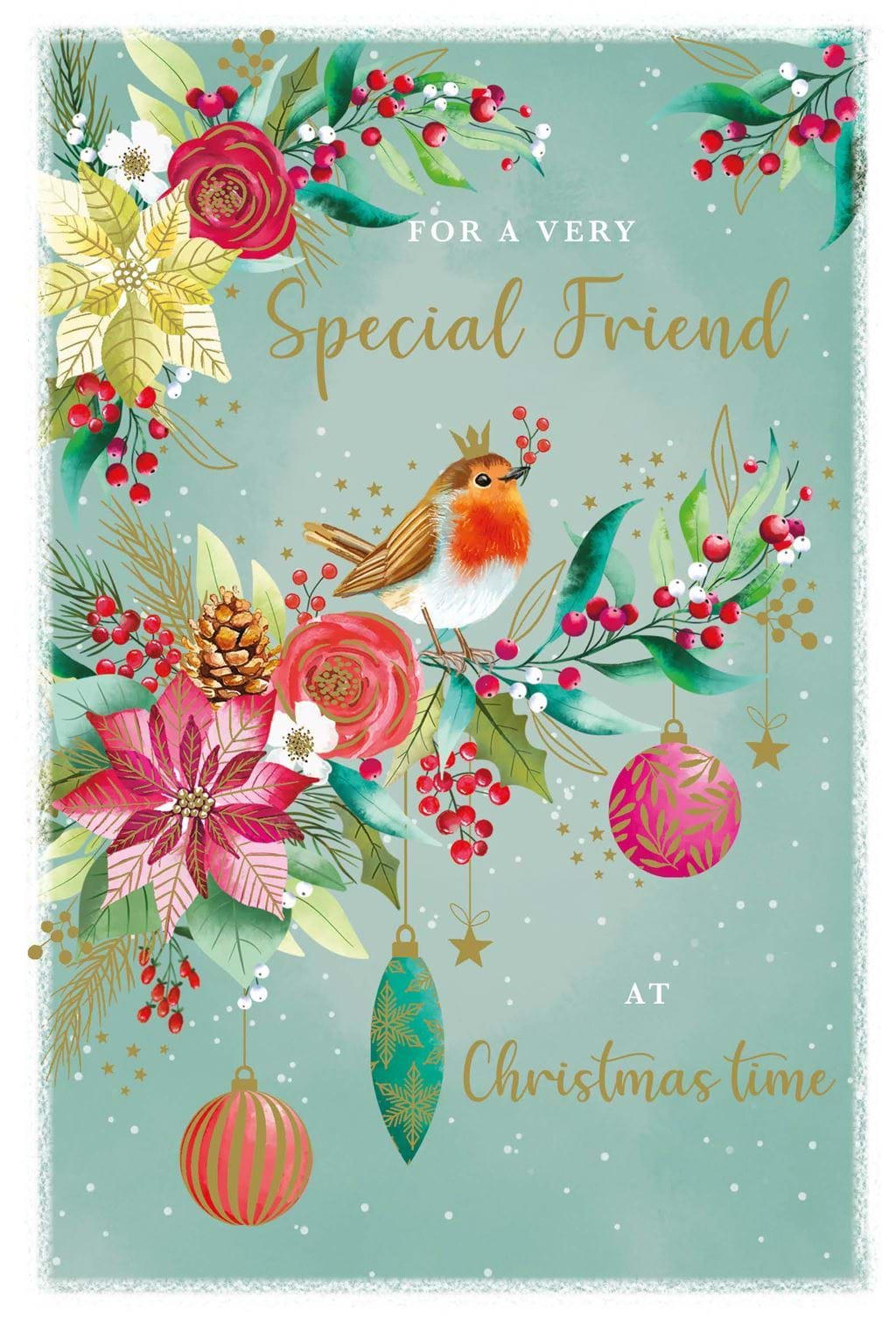 Robin Very Special Friend Christmas Card