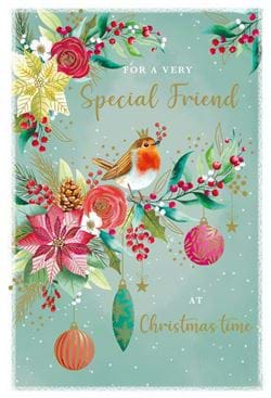Robin Very Special Friend Christmas Card