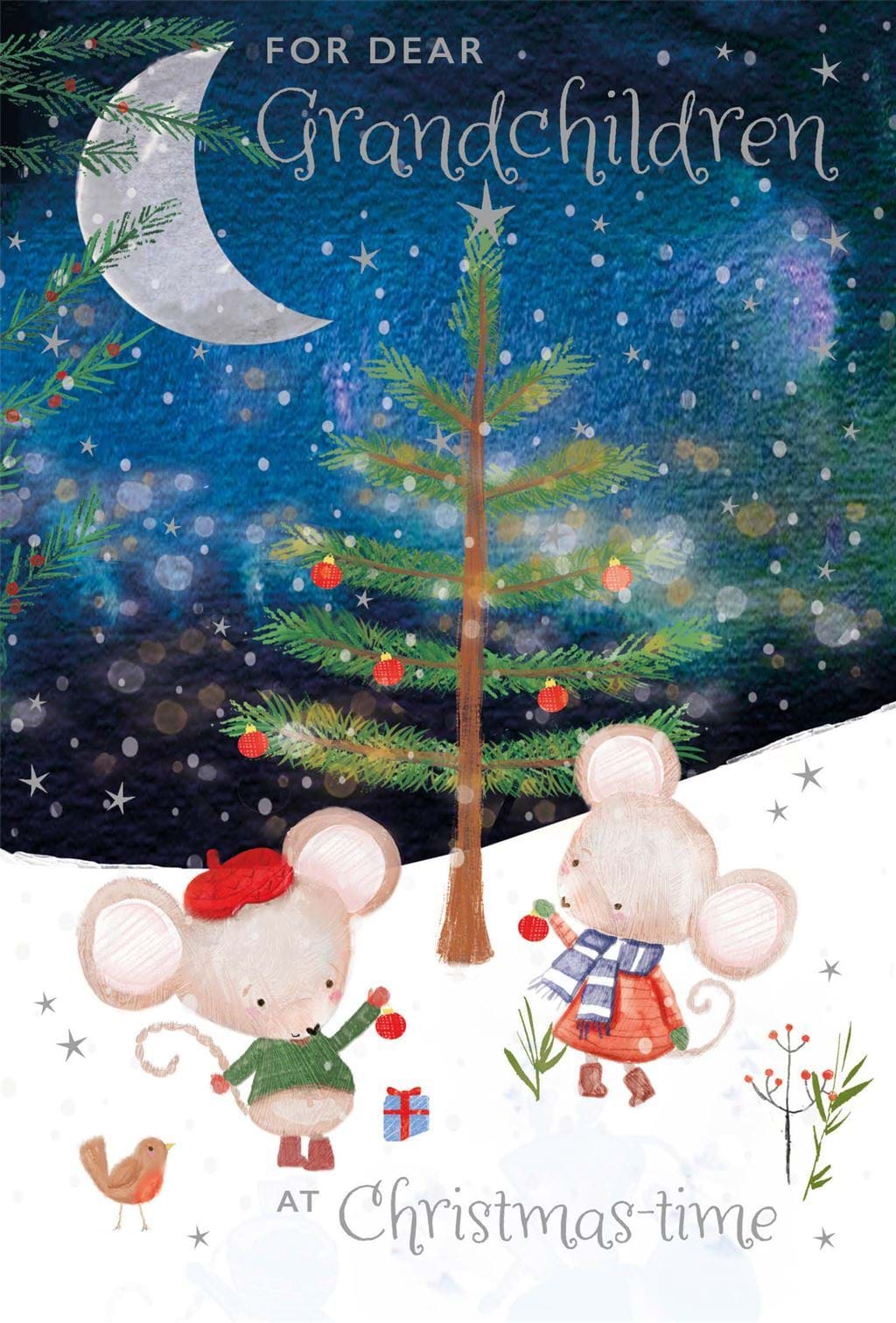 Little Mice Grandchildren Christmas Card