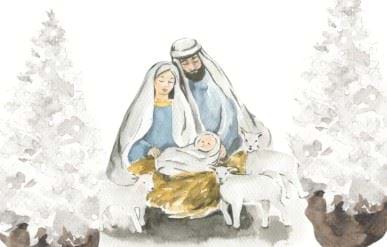 A Child is Born - Personalised Christmas Card