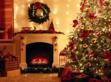 Cosy Christmas Setting - Personalised Christmas Card