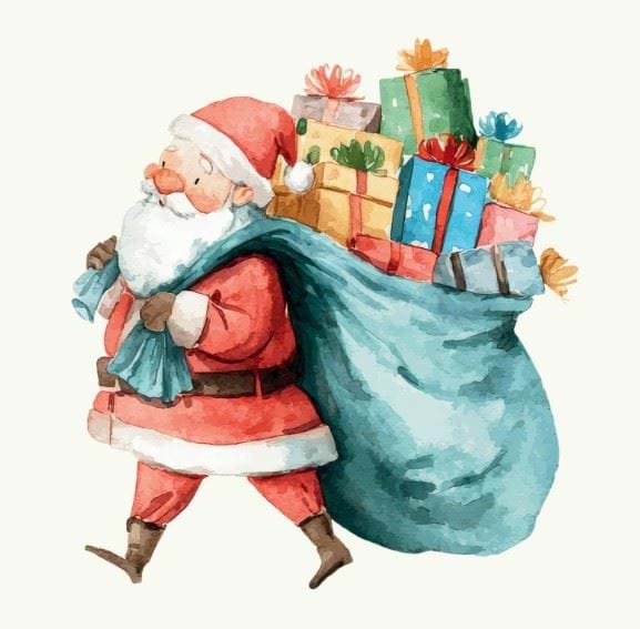 Delivering the Presents - Personalised Christmas Card
