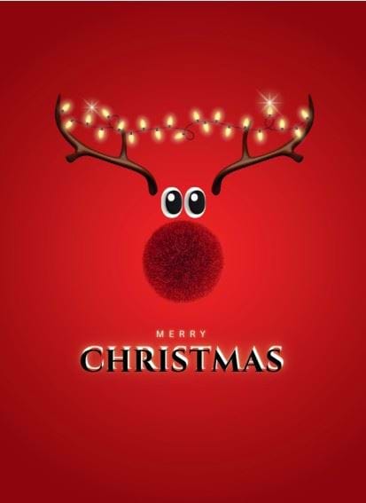 Red Nose - Personalised Christmas Card