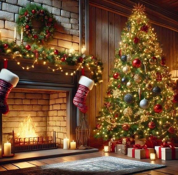 Festive Setting - Personalised Christmas Card