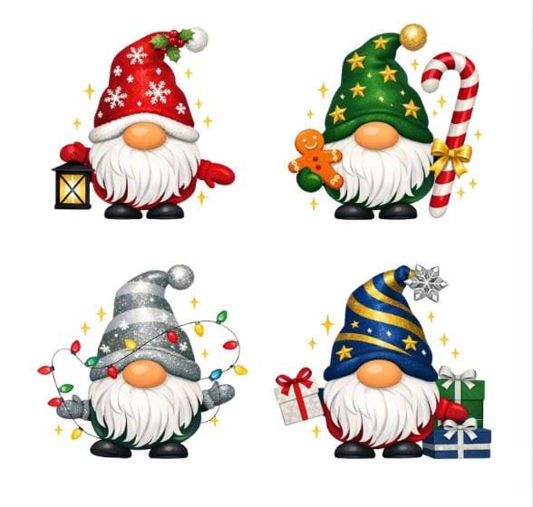 Festive Gnomes - Personalised Christmas Card