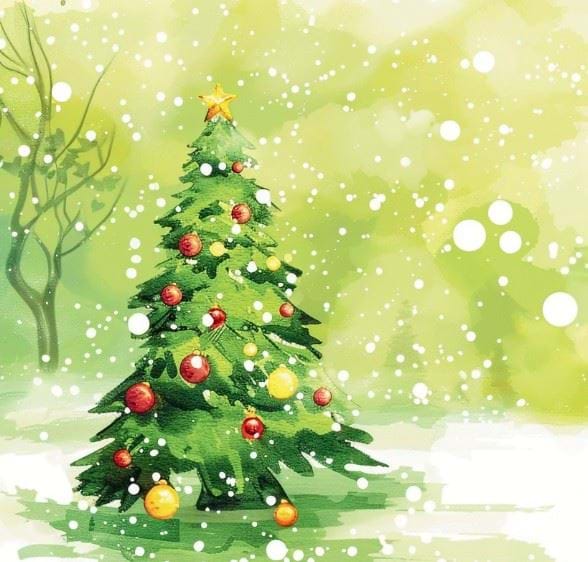 Magical Pine Tree - Personalised Christmas Card