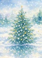 Frosty Stillness - Personalised Christmas Card