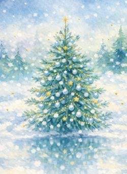Frosty Stillness - Personalised Christmas Card