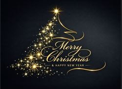Golden Tree - Personalised Christmas Card