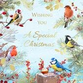 Birds Gathering - Personalised Christmas Card