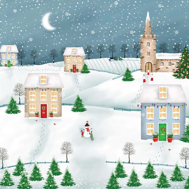 Festive Village - Personalised Christmas Card